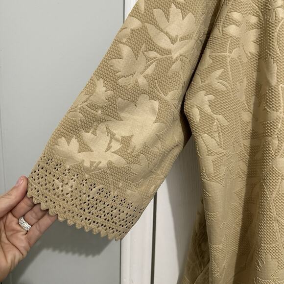 Adriace Dilafield Top Womens Size XXL Green Laser 2fer Long Sleeve Tunic Top - Picture 14 of 16